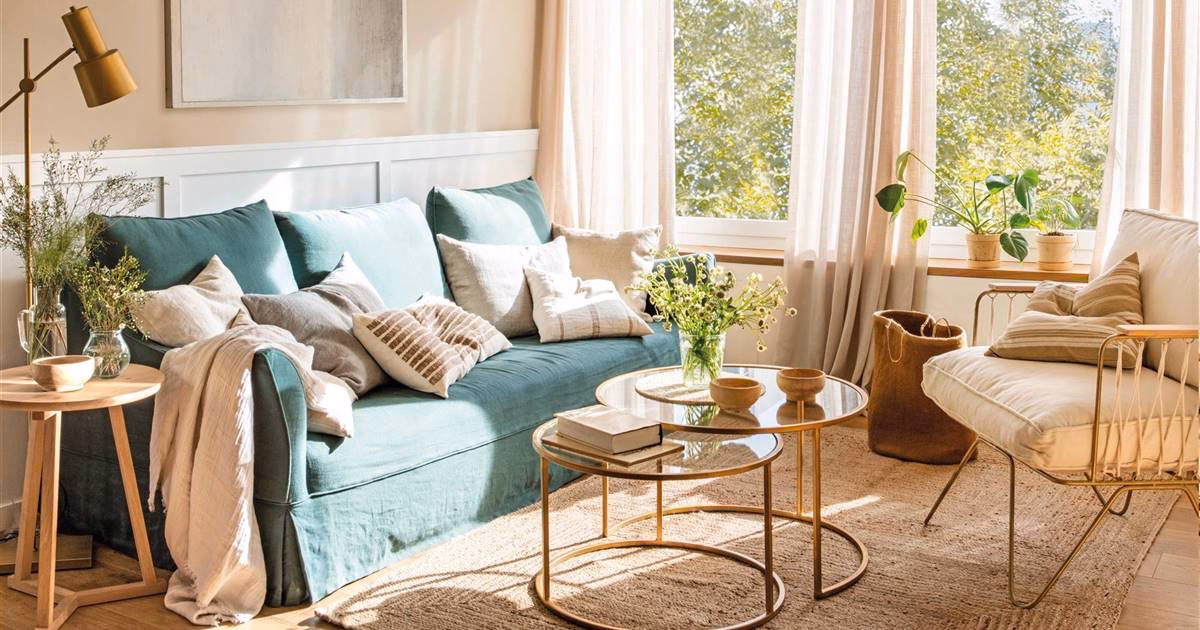 ¿Qué color de alfombra combina con el verde claro?