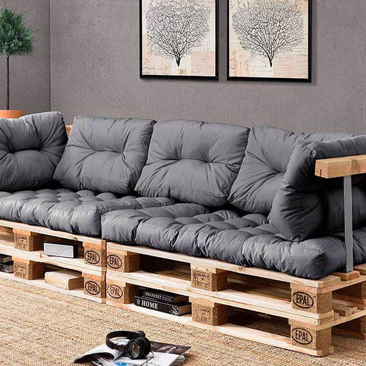 ¿Cuántos palets necesitas para un sofá de palets?