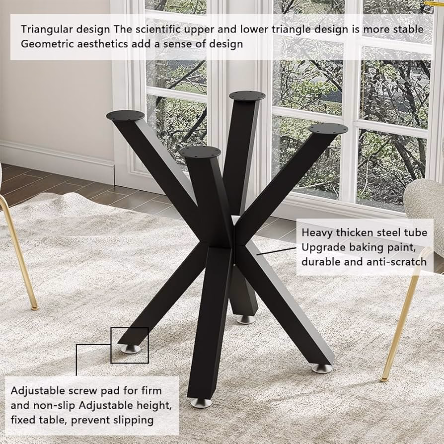 ¿Qué tamaño debe tener la base para una mesa con pedestal?