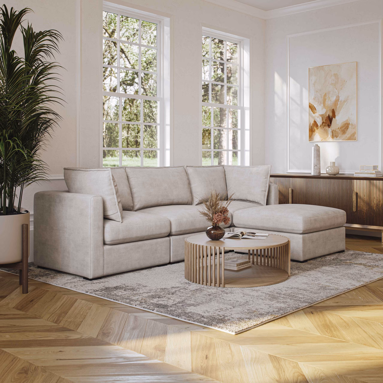 How big is the Ethan Allen Bennett sofa?