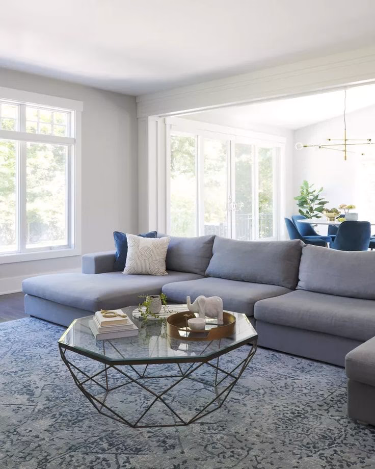 Does blue go with a grey sofa?