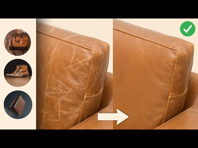 How to fix scratches on a brown leather couch?