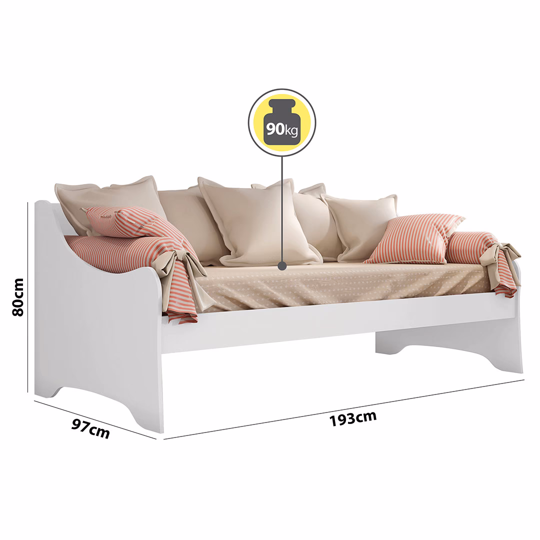 ¿Cuánto mide una cama marinera de 1 plaza?