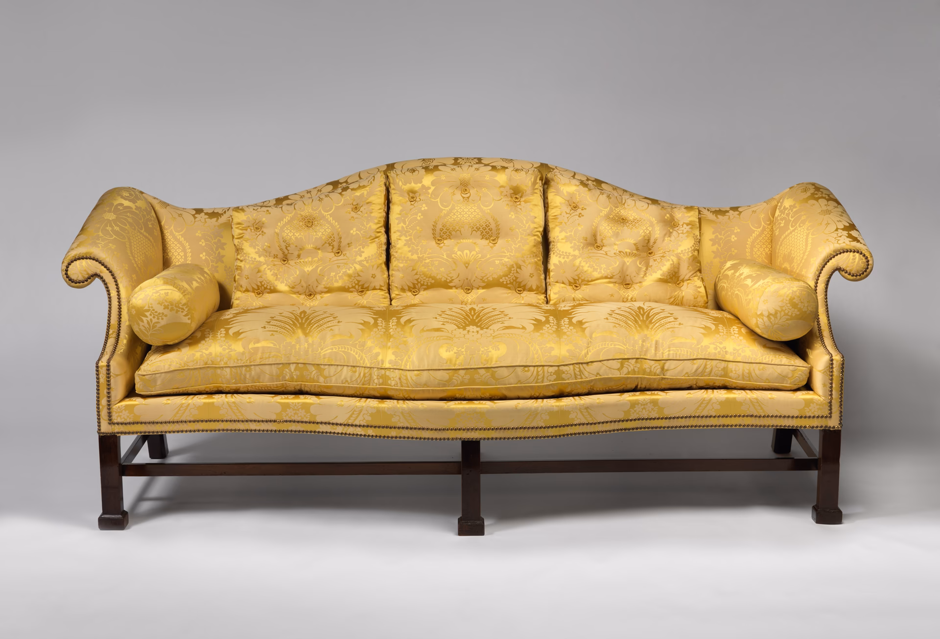 When were camelback sofas popular?