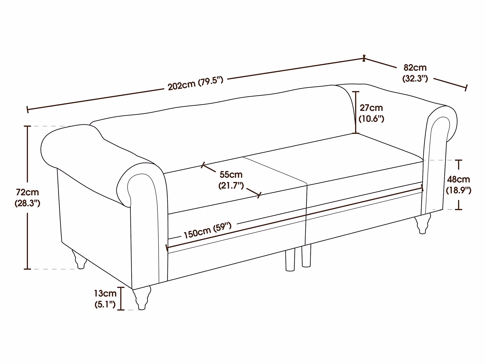 How much fabric do I need to cover a Chesterfield sofa?