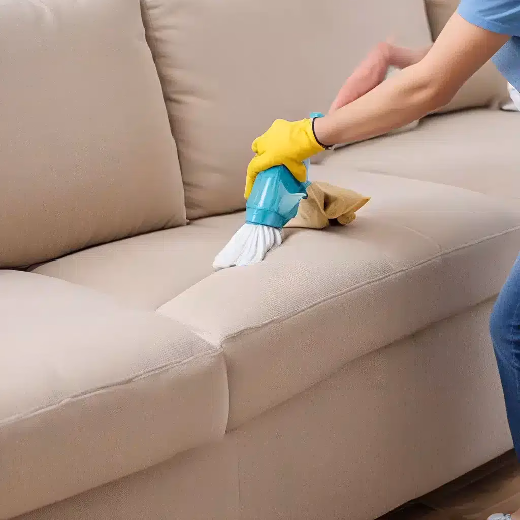 How to clean the arms of a fabric sofa?