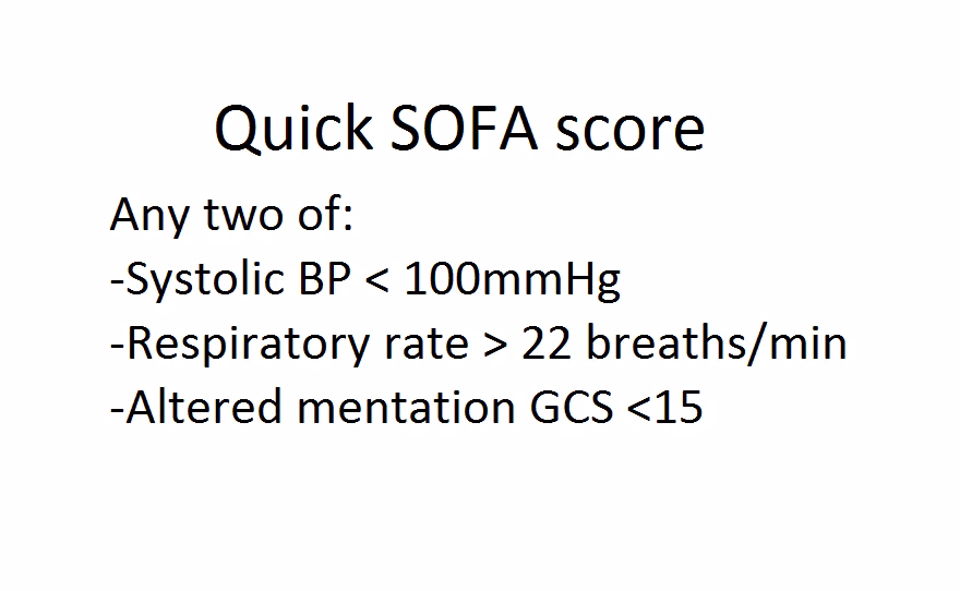 What is the Q score for sepsis?