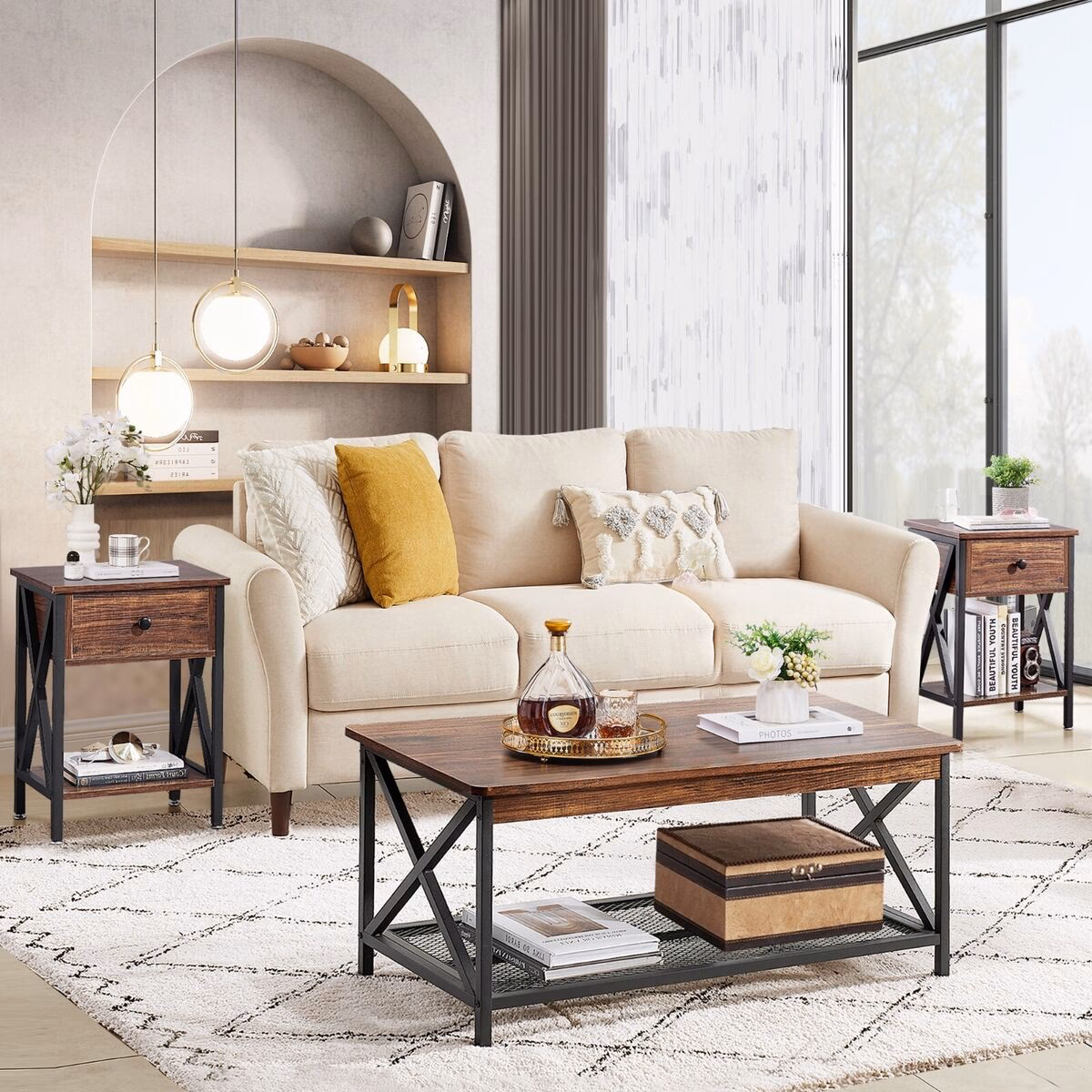 What is the rule for coffee table from couch?