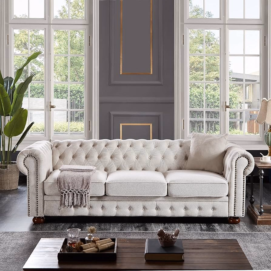 ¿Se le ponen cojines a un sofá Chesterfield?