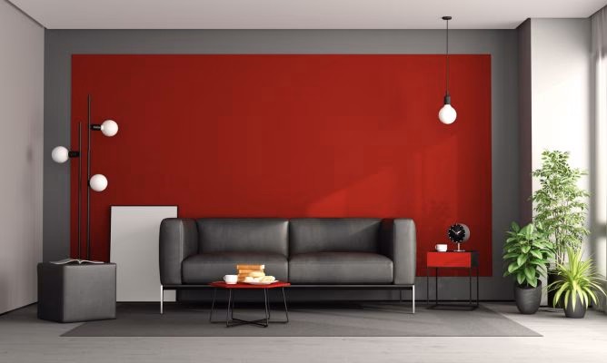 ¿Qué color combina con negro en paredes interiores?