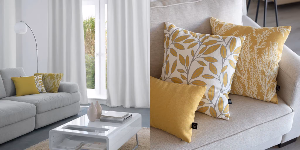 ¿Qué color de cojín combina con el gris?