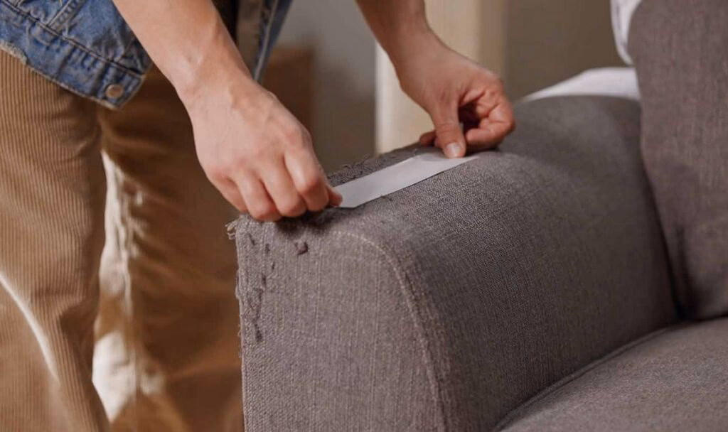 ¿Puedes reparar la tapicería rota?