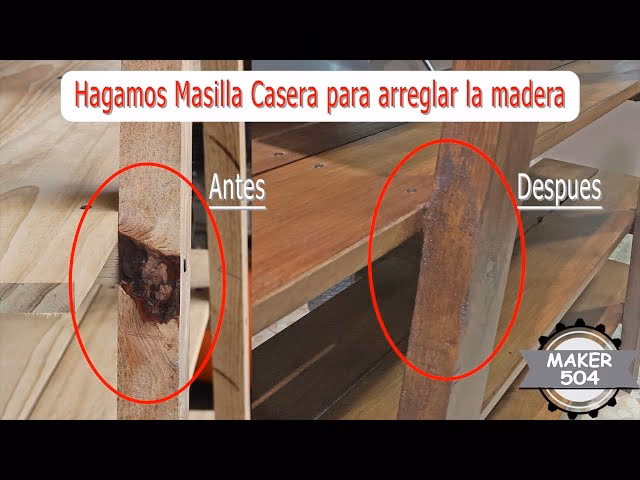 ¿Qué tipo de masilla se usa para la madera?