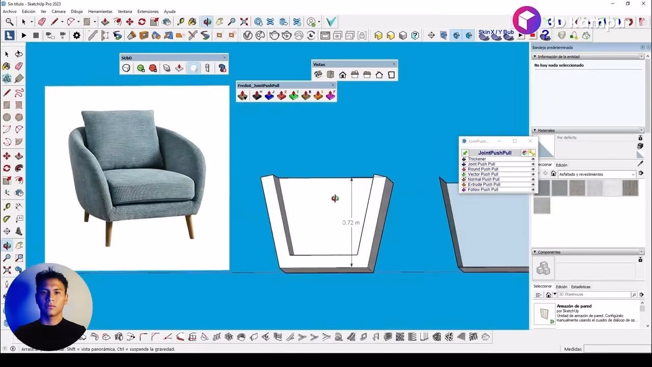 ¿Cómo cambiar el color en el diseño de SketchUp?