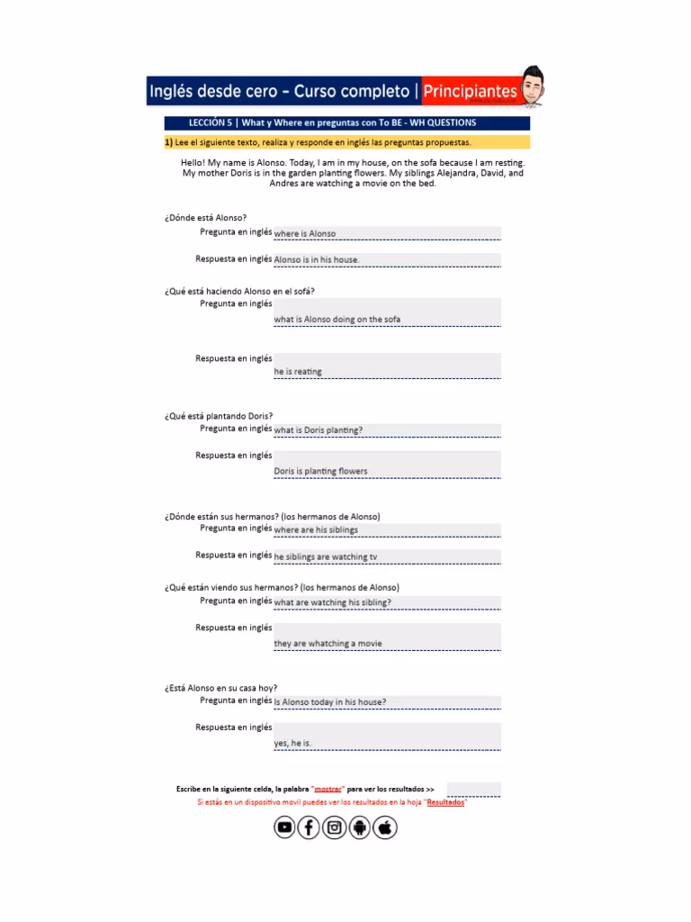 ¿Cómo se debe responder una pregunta en inglés?