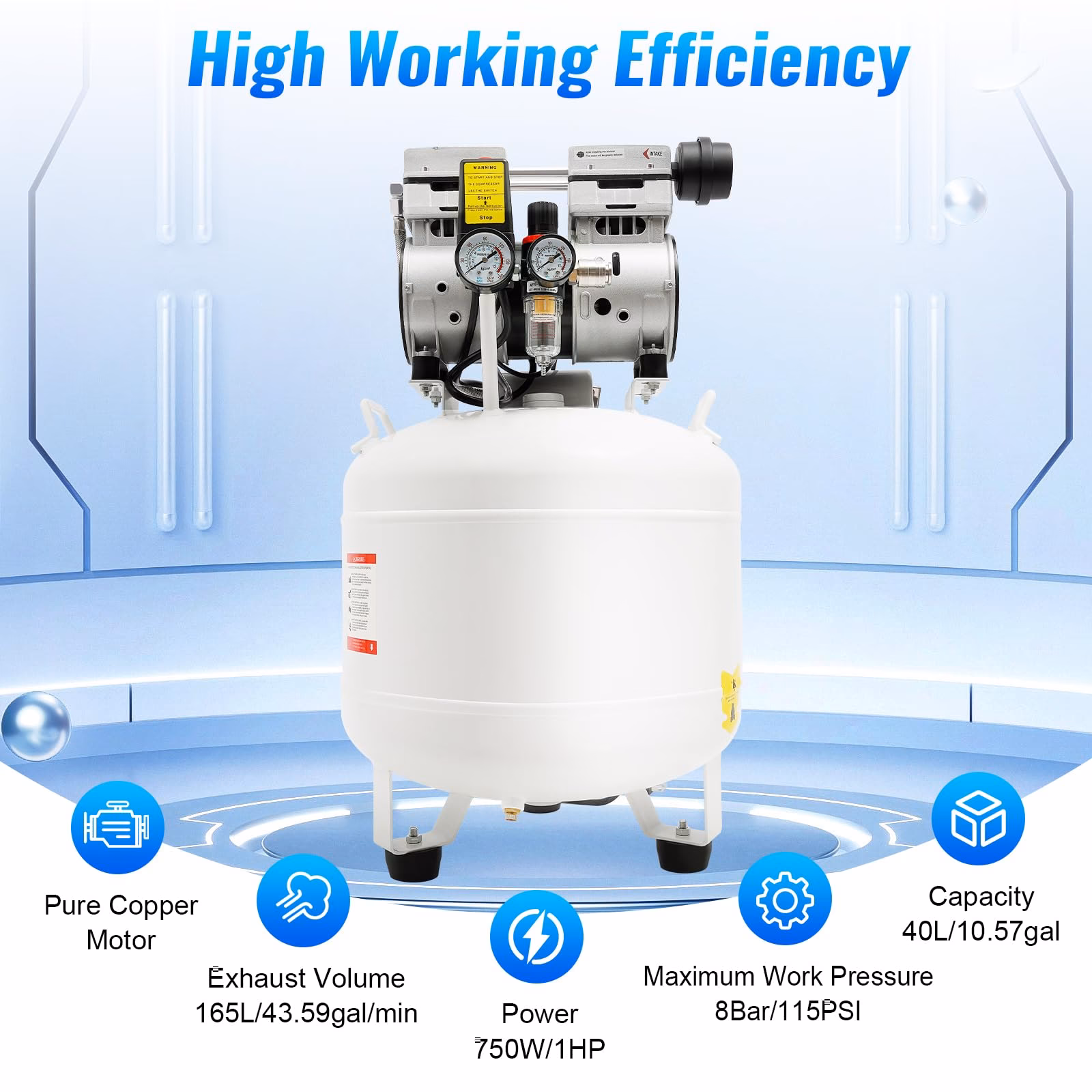 ¿Cuántos psi necesita un sillón dental?