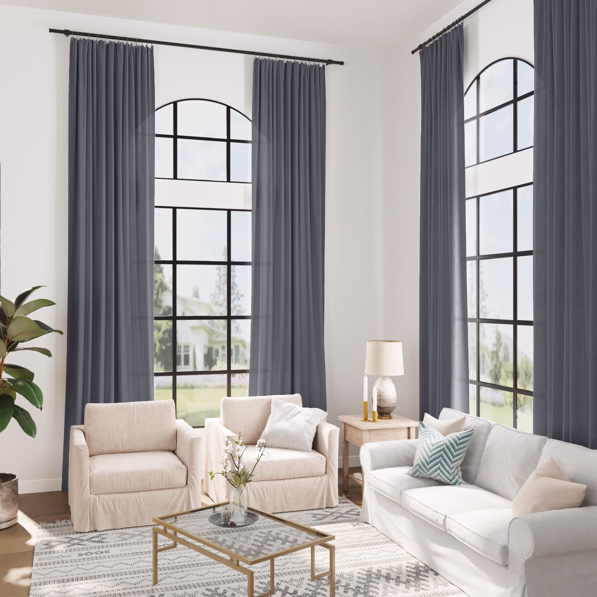 ¿Las cortinas deben ser más oscuras o más claras que un sofá?