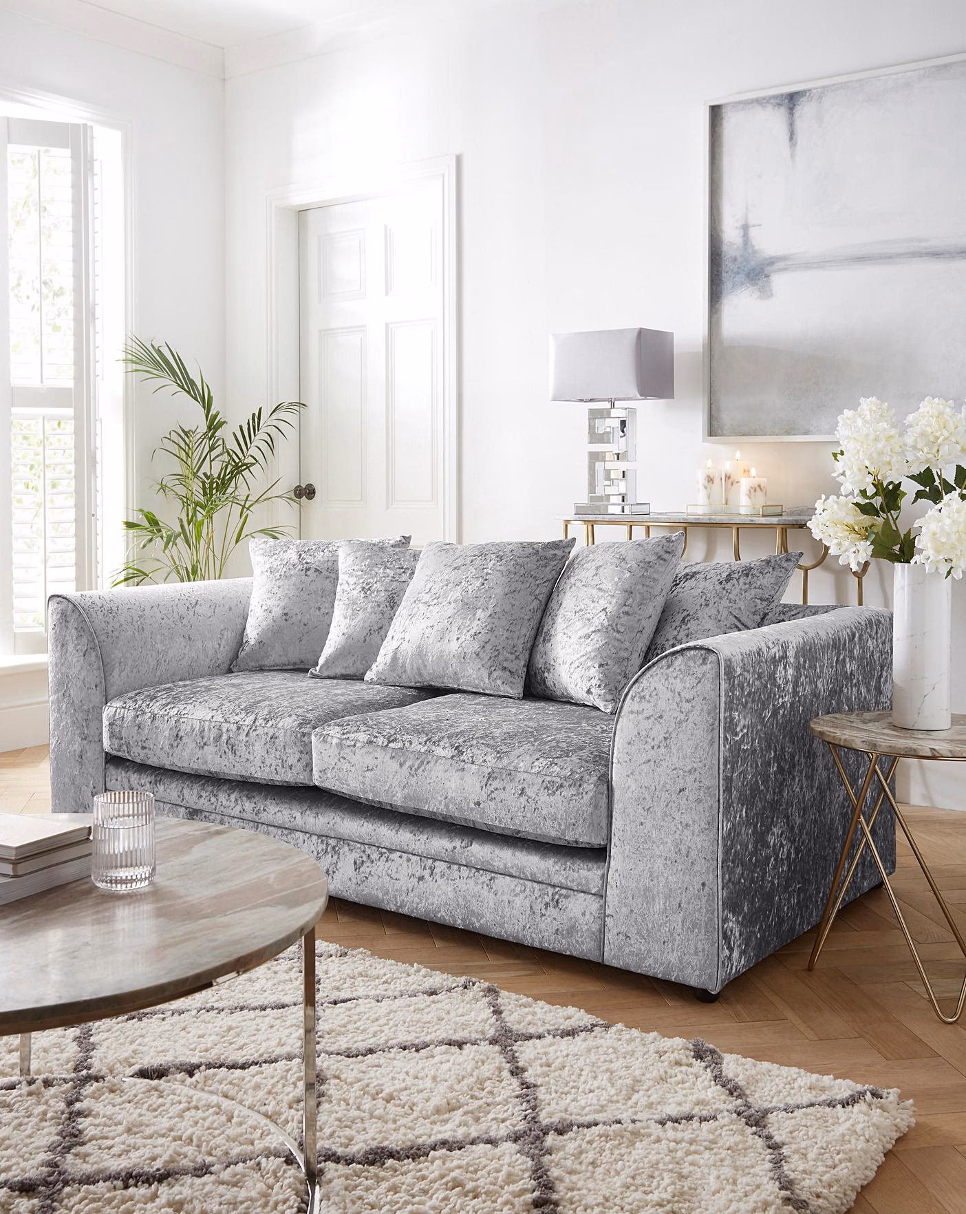 How to revive a crushed velvet sofa?