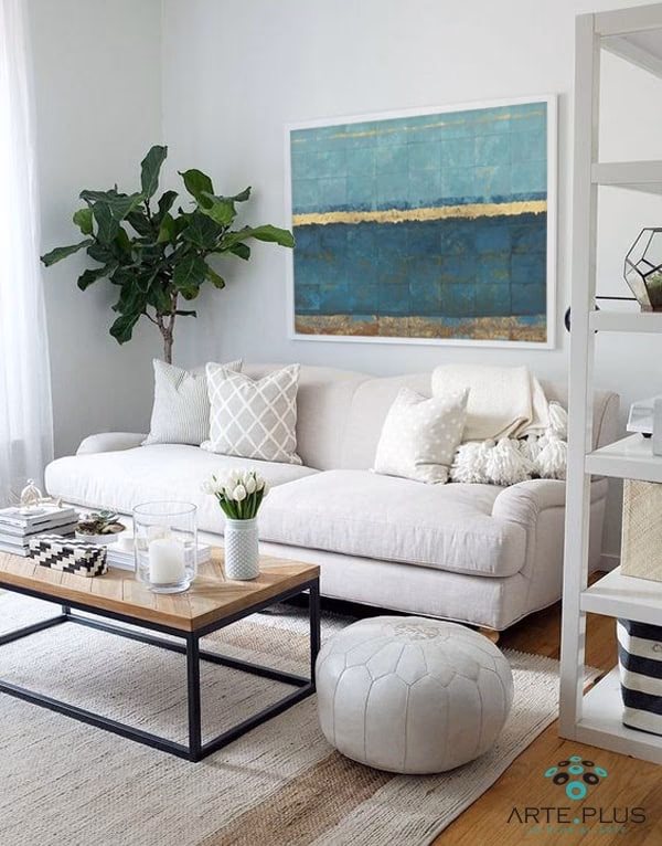 ¿Cuánto debe medir un cuadro sobre el sofá?