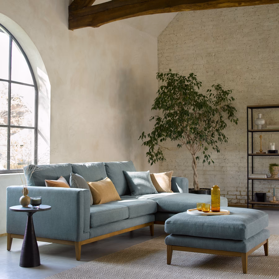 What color cushions go with duck egg blue?