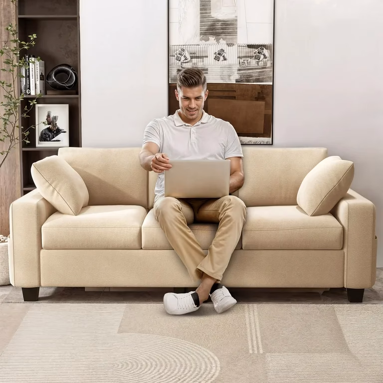 How many inches is a deep seat couch?