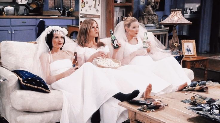 ¿En qué episodio de Friends las chicas usan vestidos de novia?
