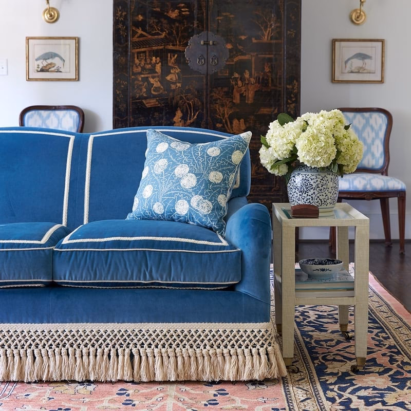 How to add fringe to a couch?