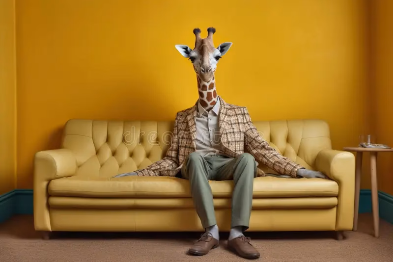 Can a giraffe stand up?