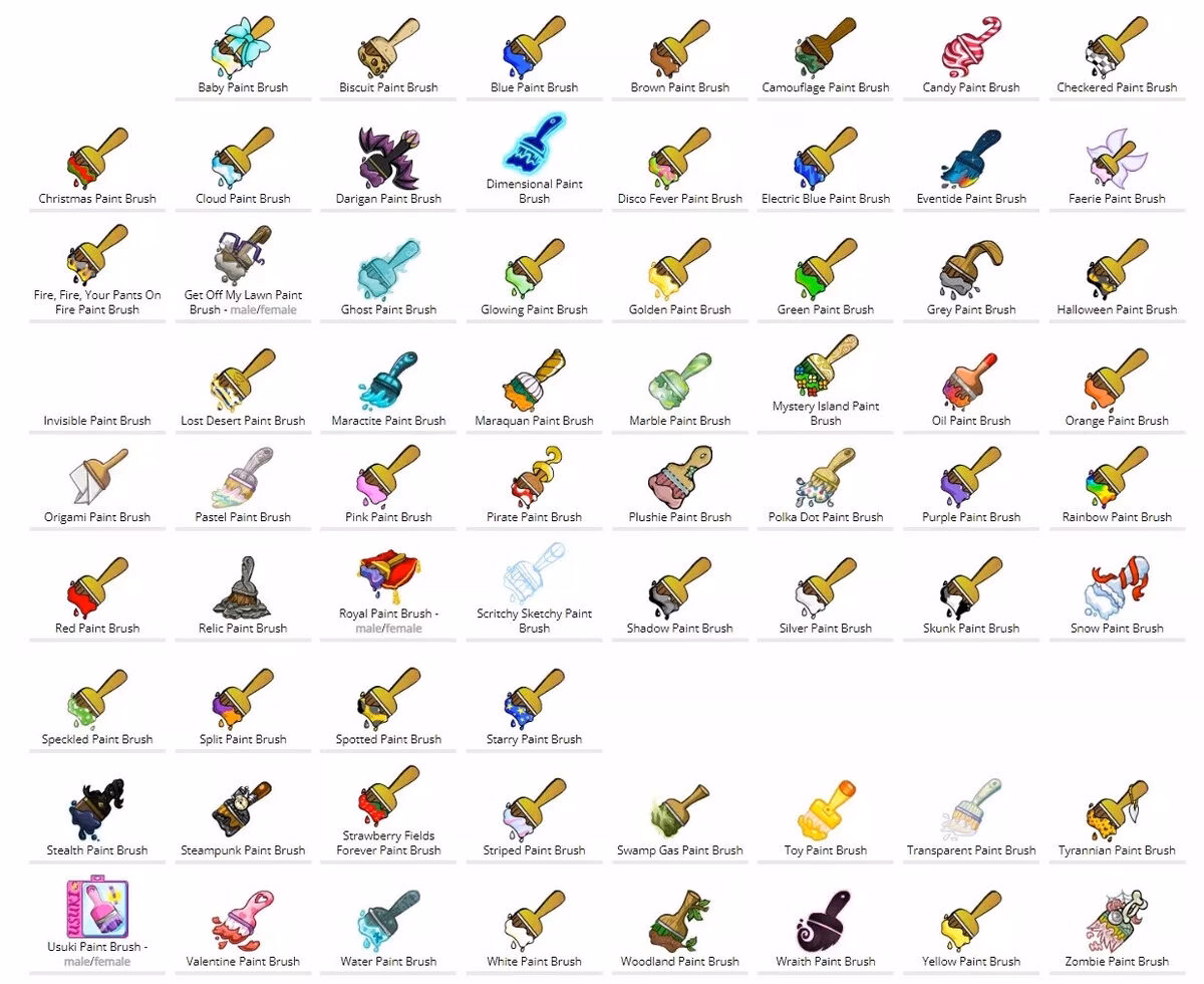 Where can I get paint brushes for Neopets?