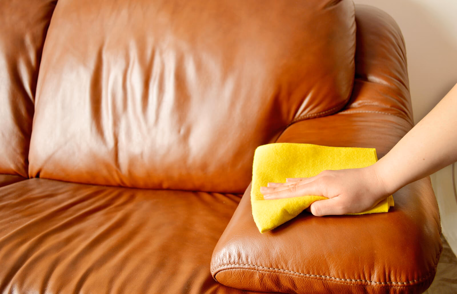 How to clean a synthetic leather sofa?