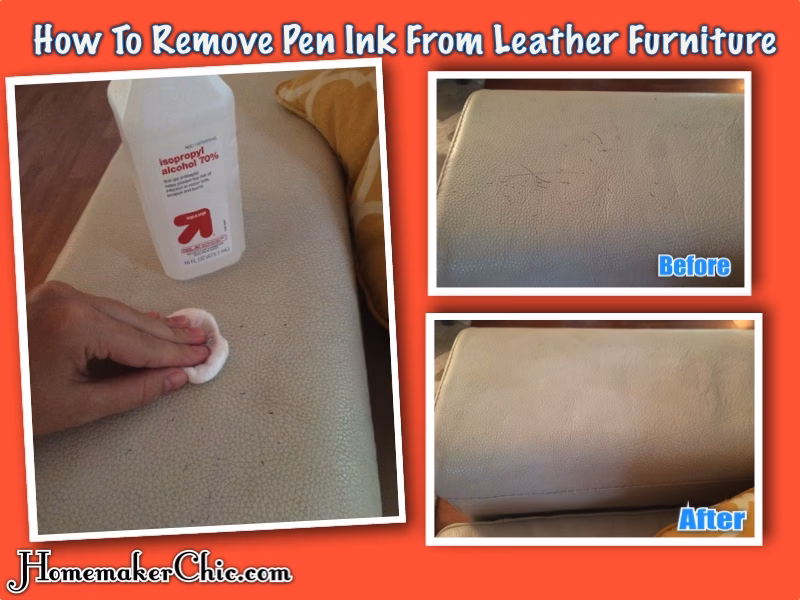 How to get a pen out of a leather sofa?