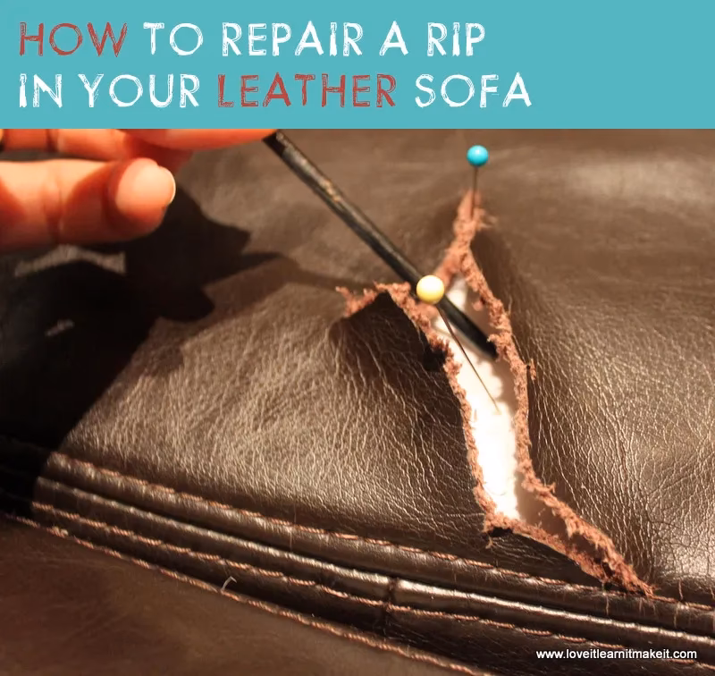 Can a tear in a leather couch be repaired?
