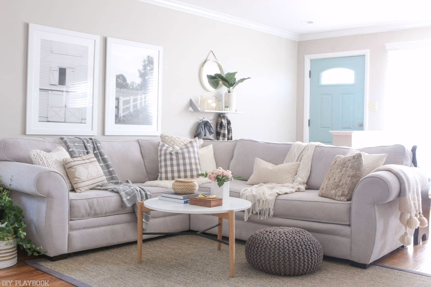How do you get throw to stay on a couch?