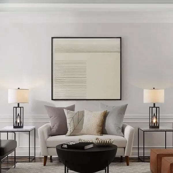 What is the rule of thumb for table lamp height?