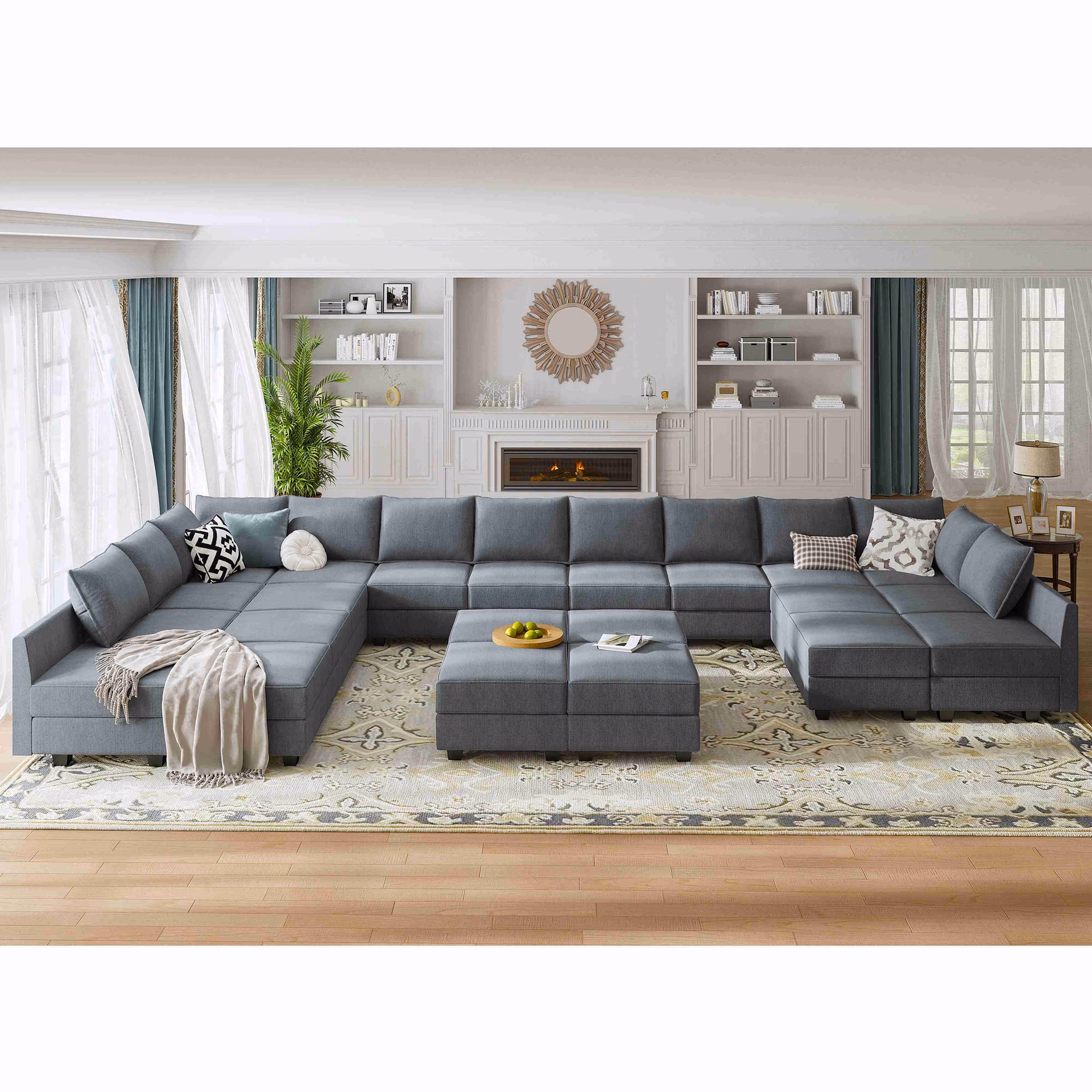What kind of sofa makes a room look bigger?
