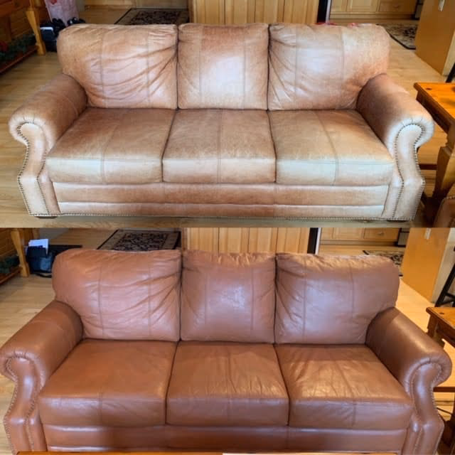 How much does it cost to repaint a leather couch?