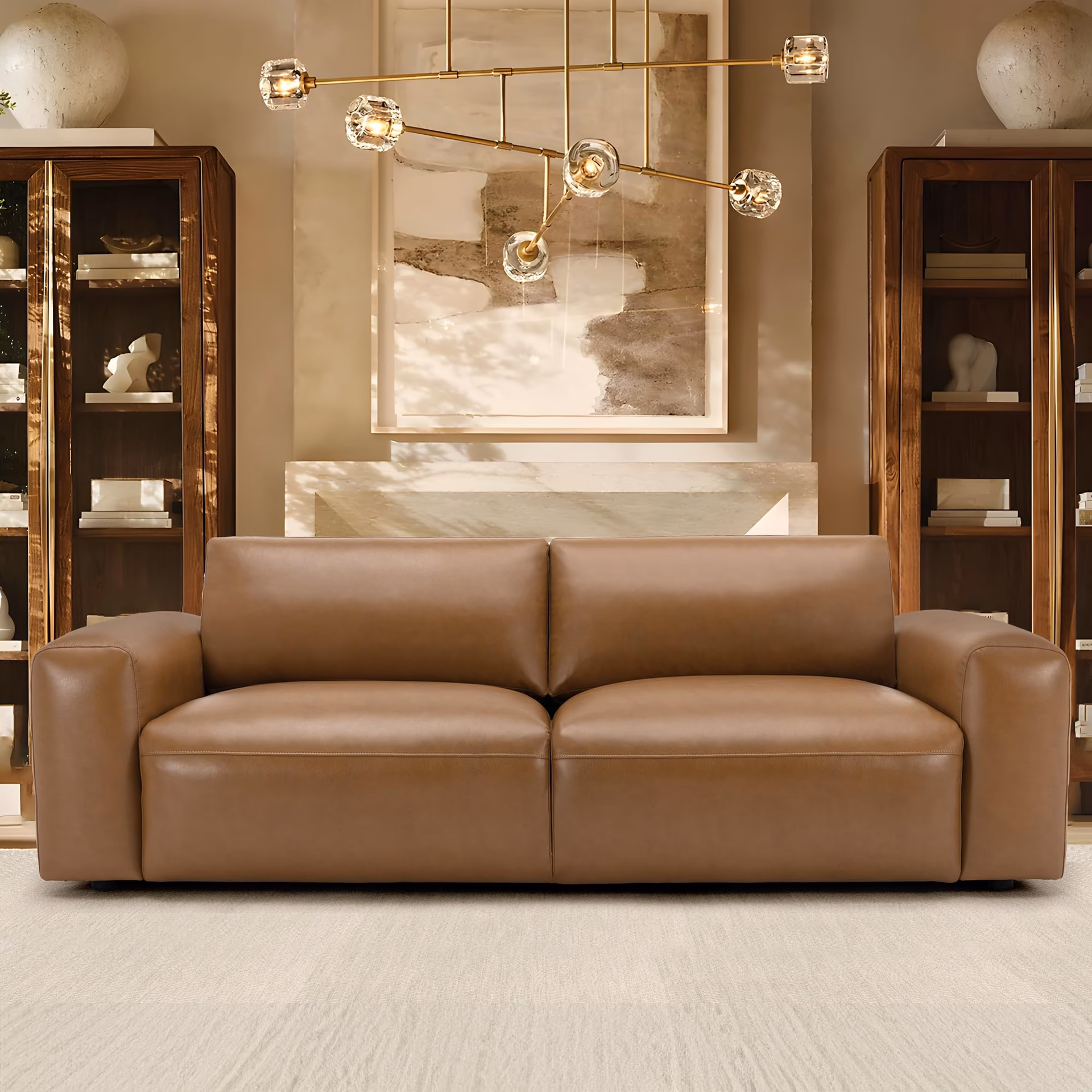 How to fluff up a leather couch?