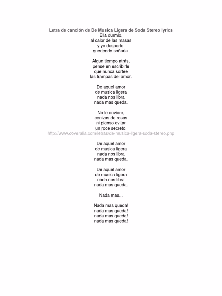 ¿Cuál es la canción más escuchada de Soda Stereo?