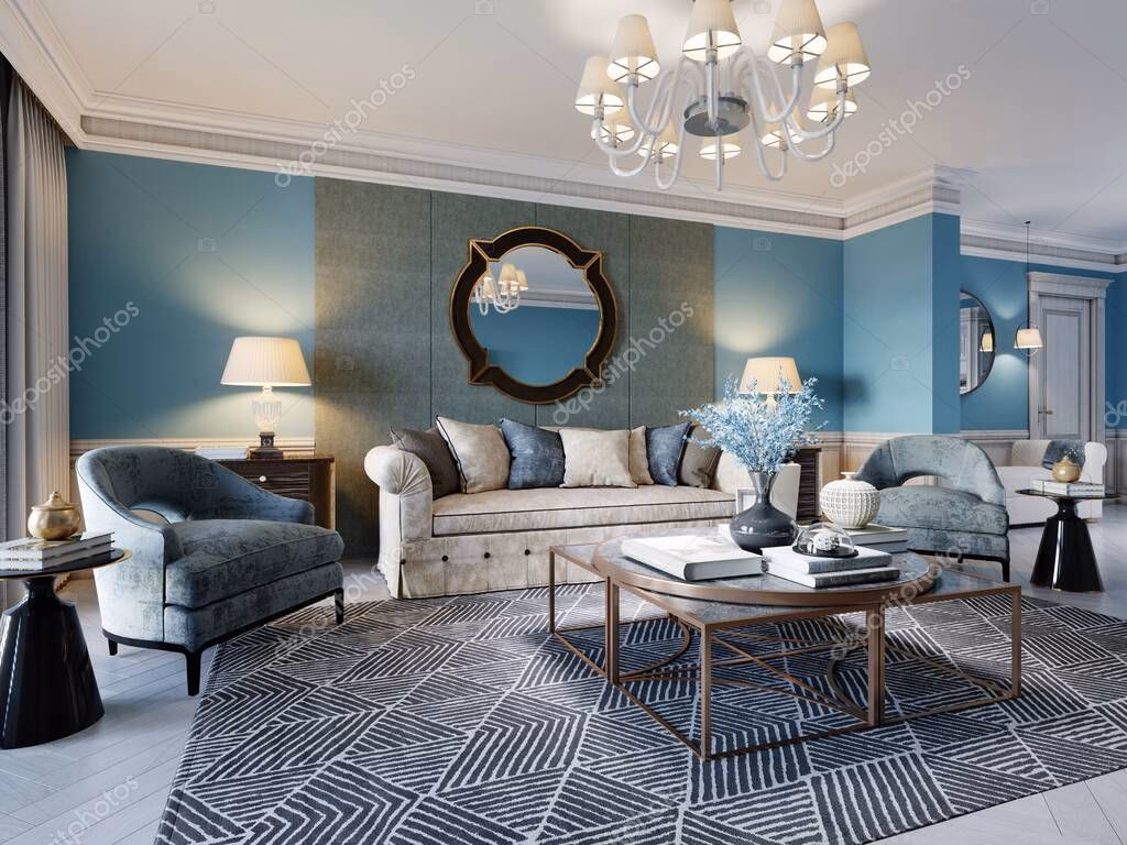 ¿Qué color combina con azul mediterráneo?