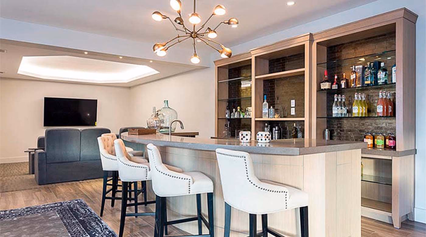 ¿Puedes tener un bar en tu sala de estar?