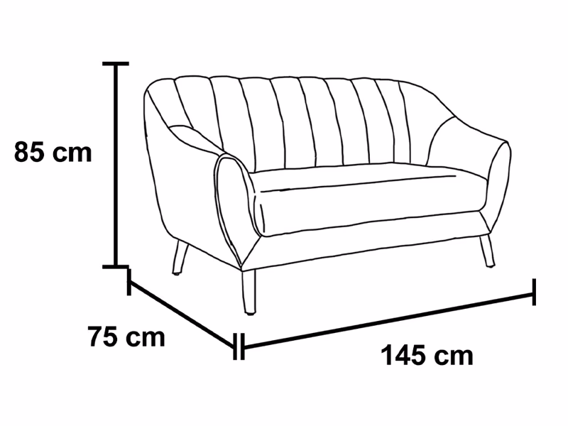 ¿Cuánto mide un love seat?