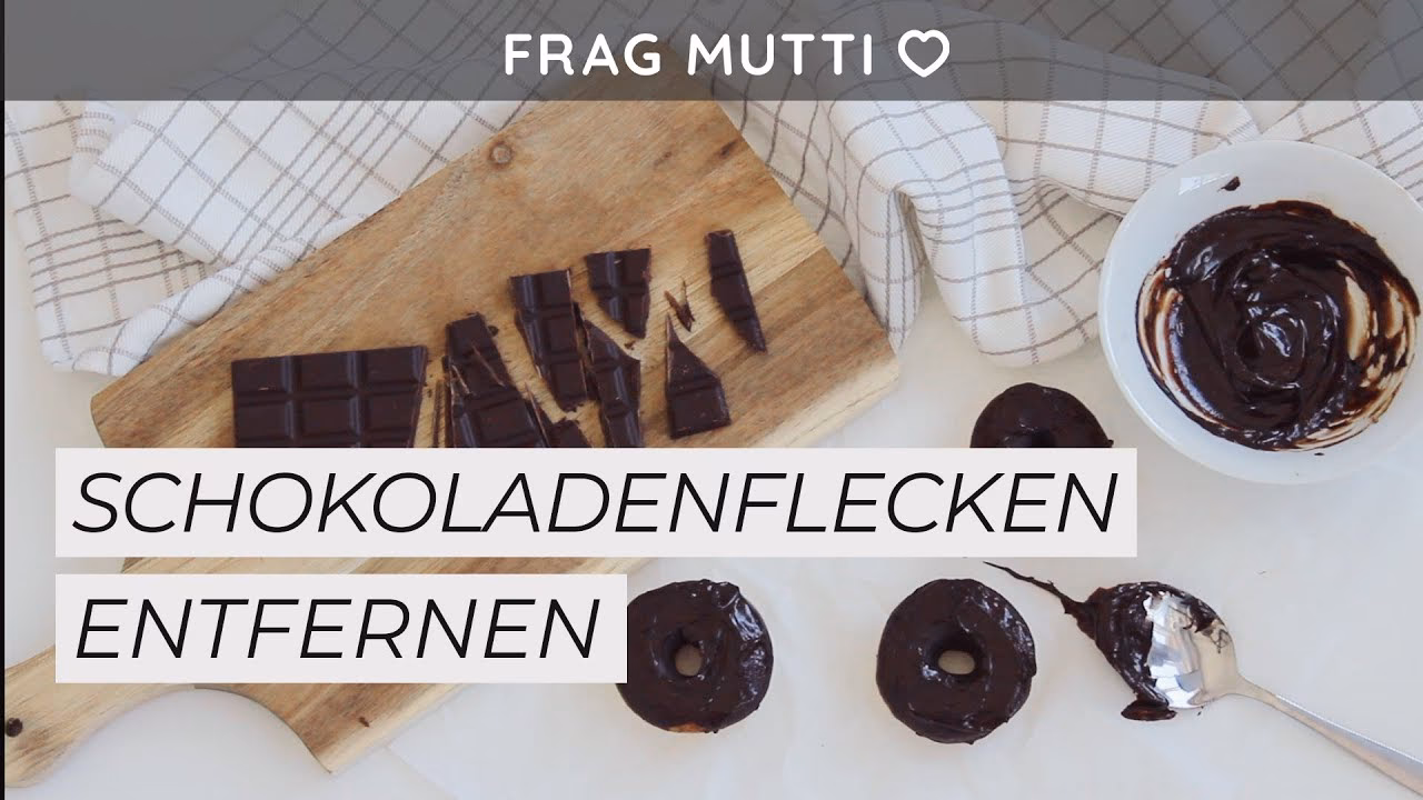 Wie bekommt man eingetrocknete Schokoladenflecken raus?