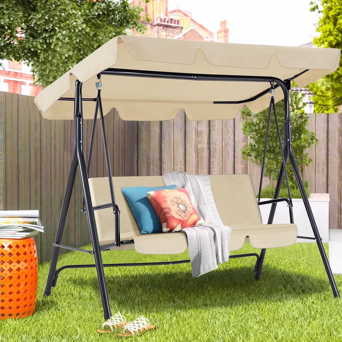 ¿Cómo poner un columpio en el porche?