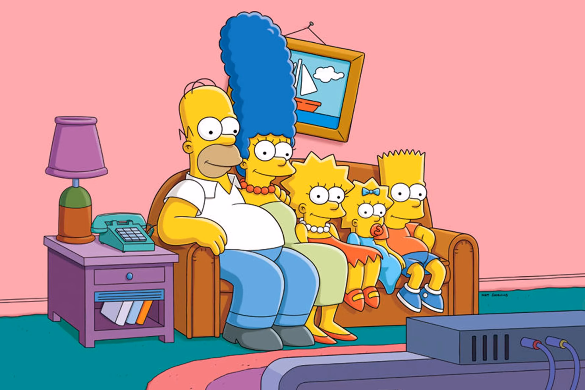 ¿De qué color es el sofá de Los Simpson?