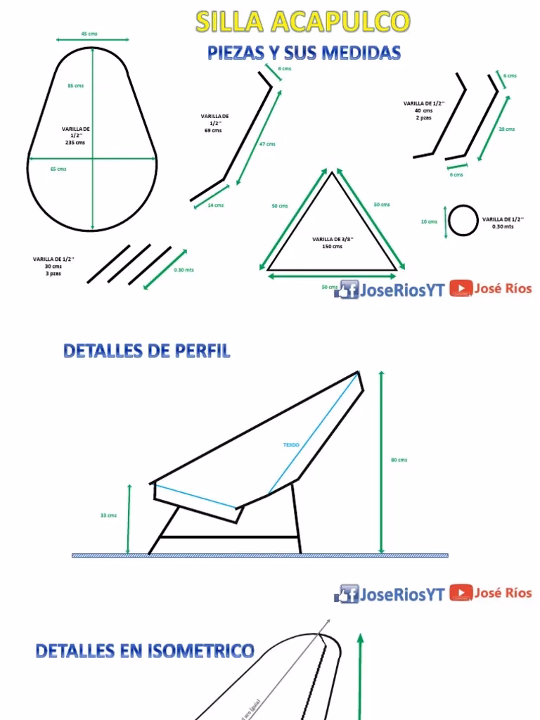 ¿Cuántos metros se necesitan para hacer una silla en Acapulco?