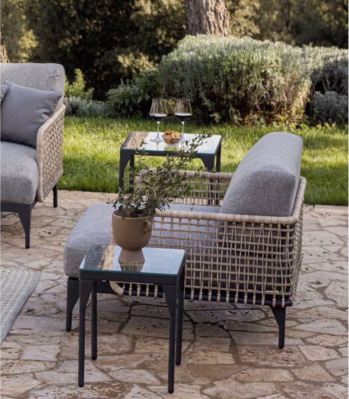 ¿Qué tela se usa para sillones exteriores?