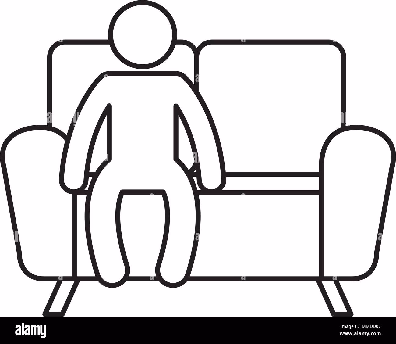 What happens to the sofa when we sit on it?