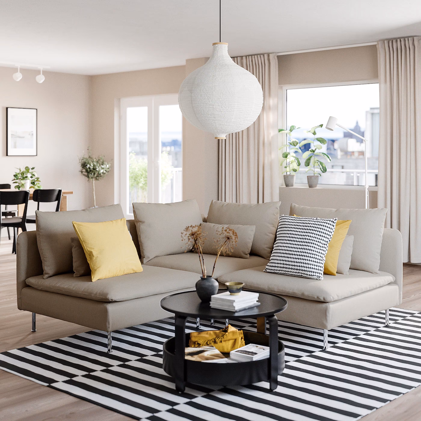 Can you change the legs on the SÖDERHAMN sofa?