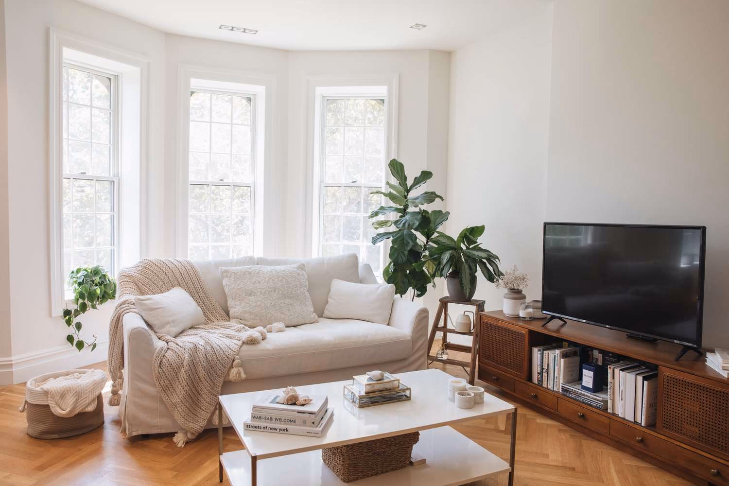 Where not to place a sofa in a living room?