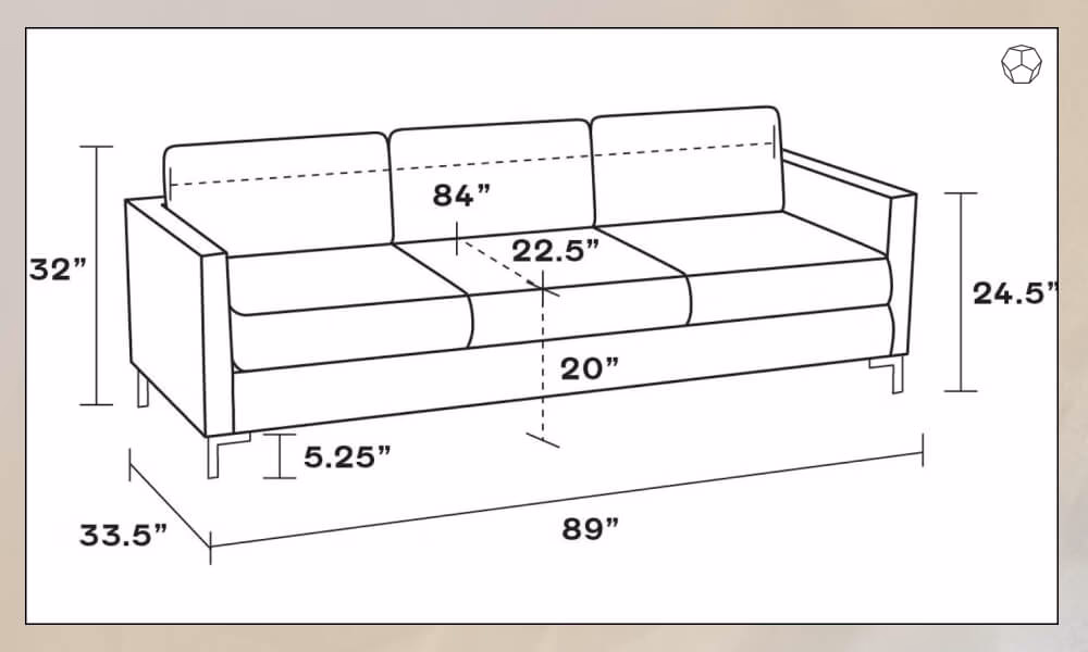 What is the standard sofa leg height?